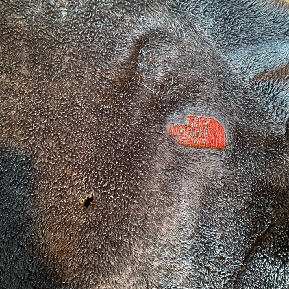 Northface Fleece Jacket - olive green with orange zipper - Picture 3 of 3